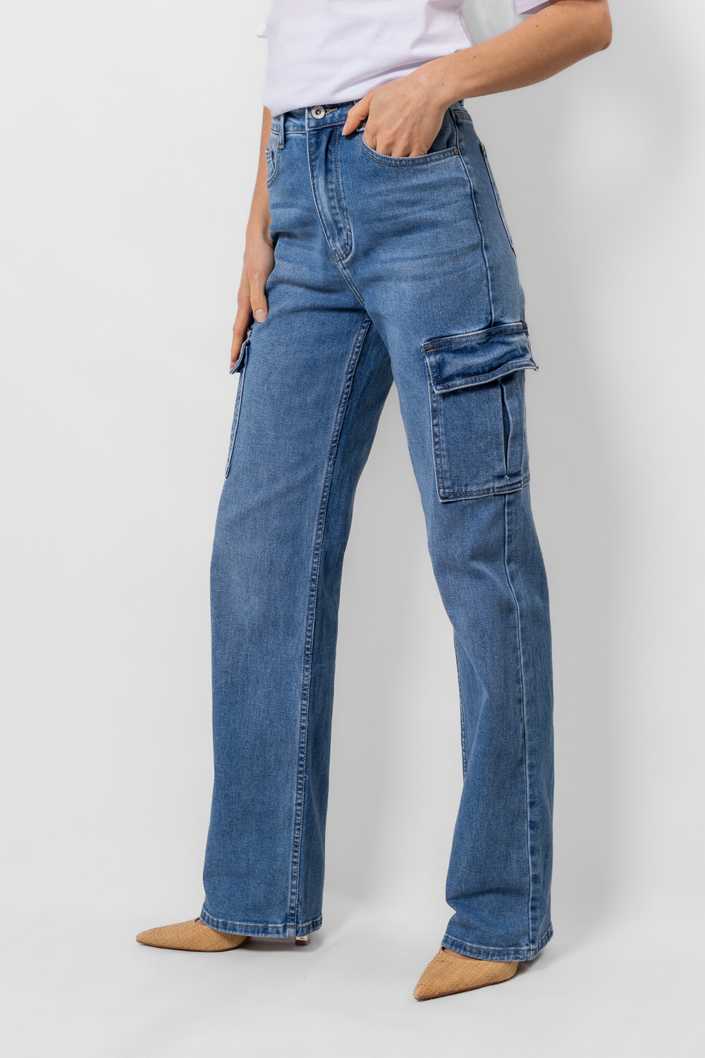 Spodnie jeans typu cargo 